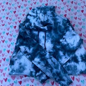 Blue XL Lounge Life Crop Hoodie